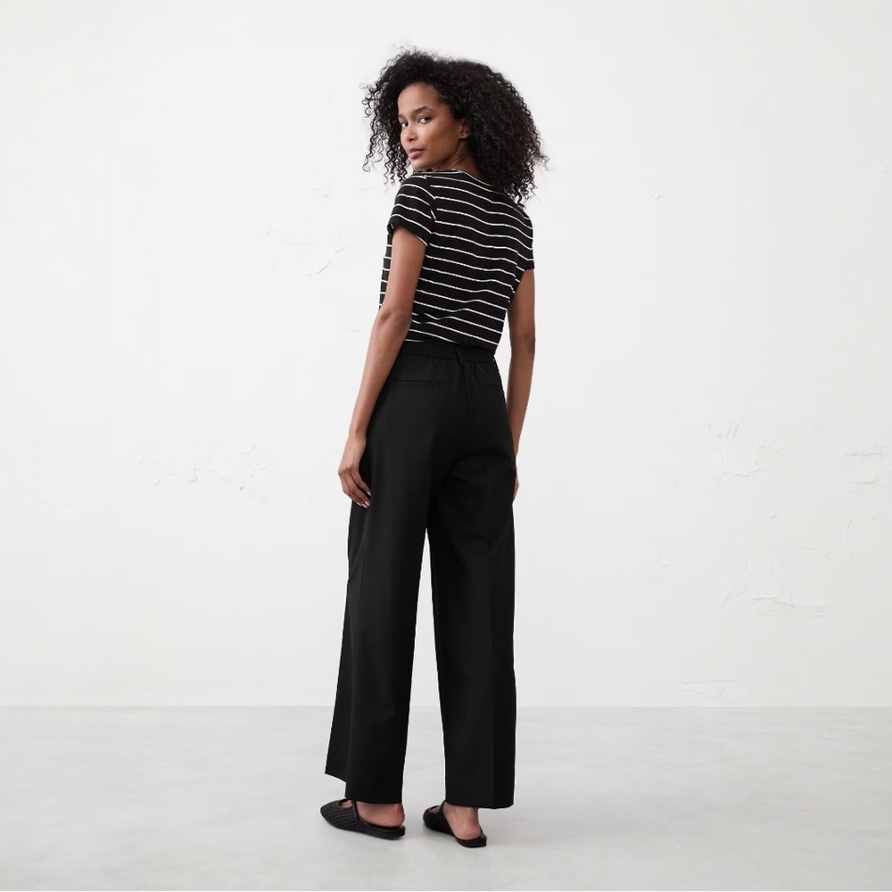 NWT Banana Republic Bi Stretch Easy Wide Leg Pant - Picture 2 of 5
